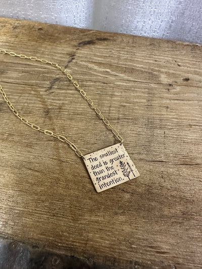 The Smallest Deed - Square Statement Necklace