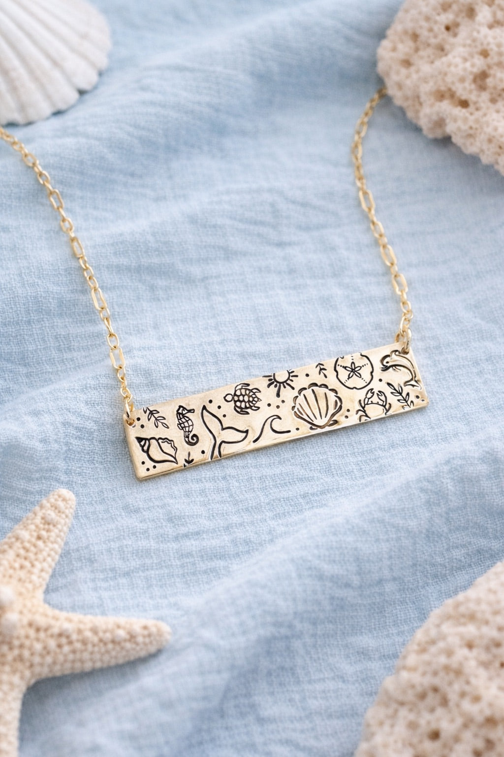 Beachy Chunky Bar Necklace