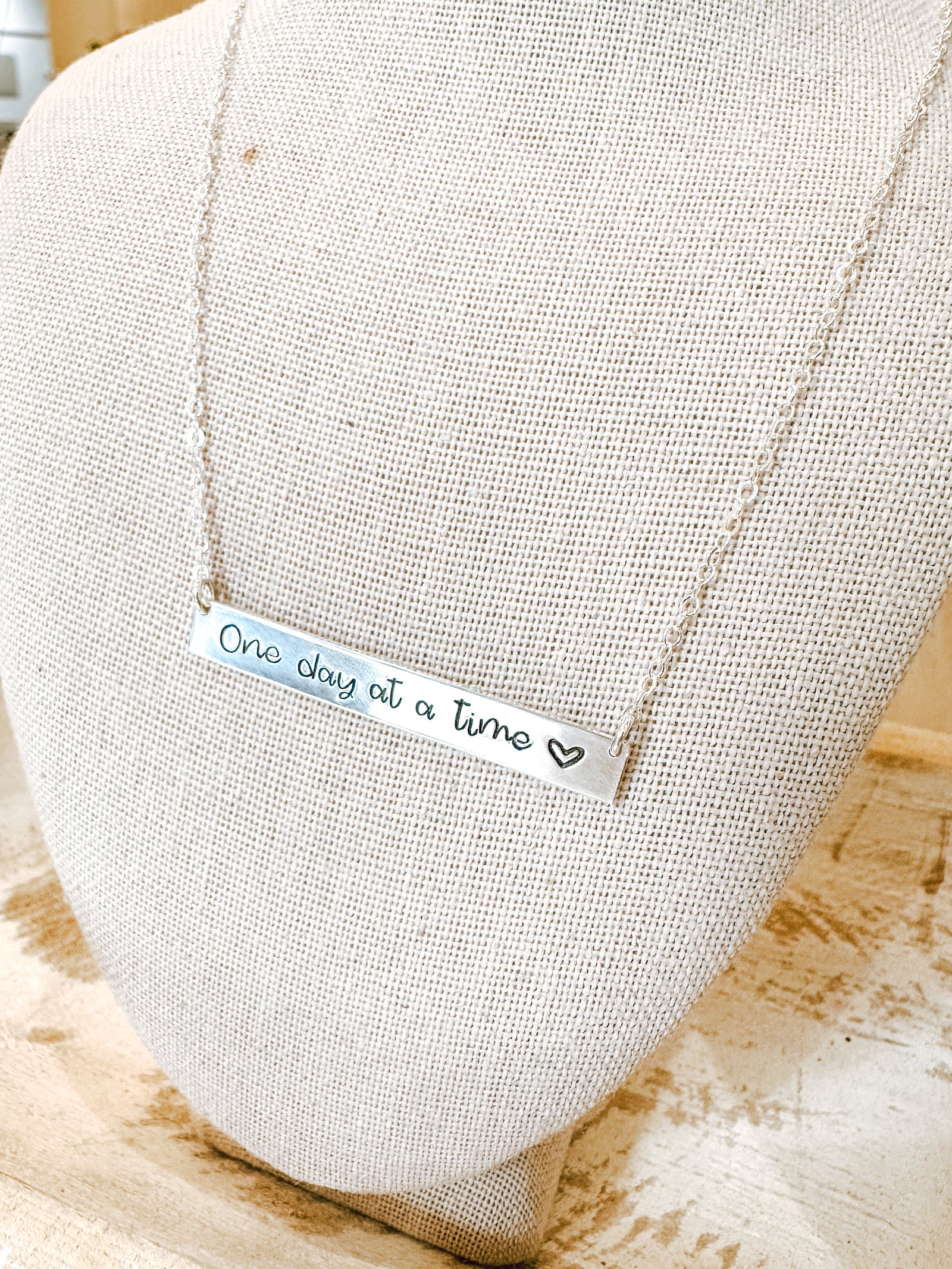One Day at a Time - Bar Necklace