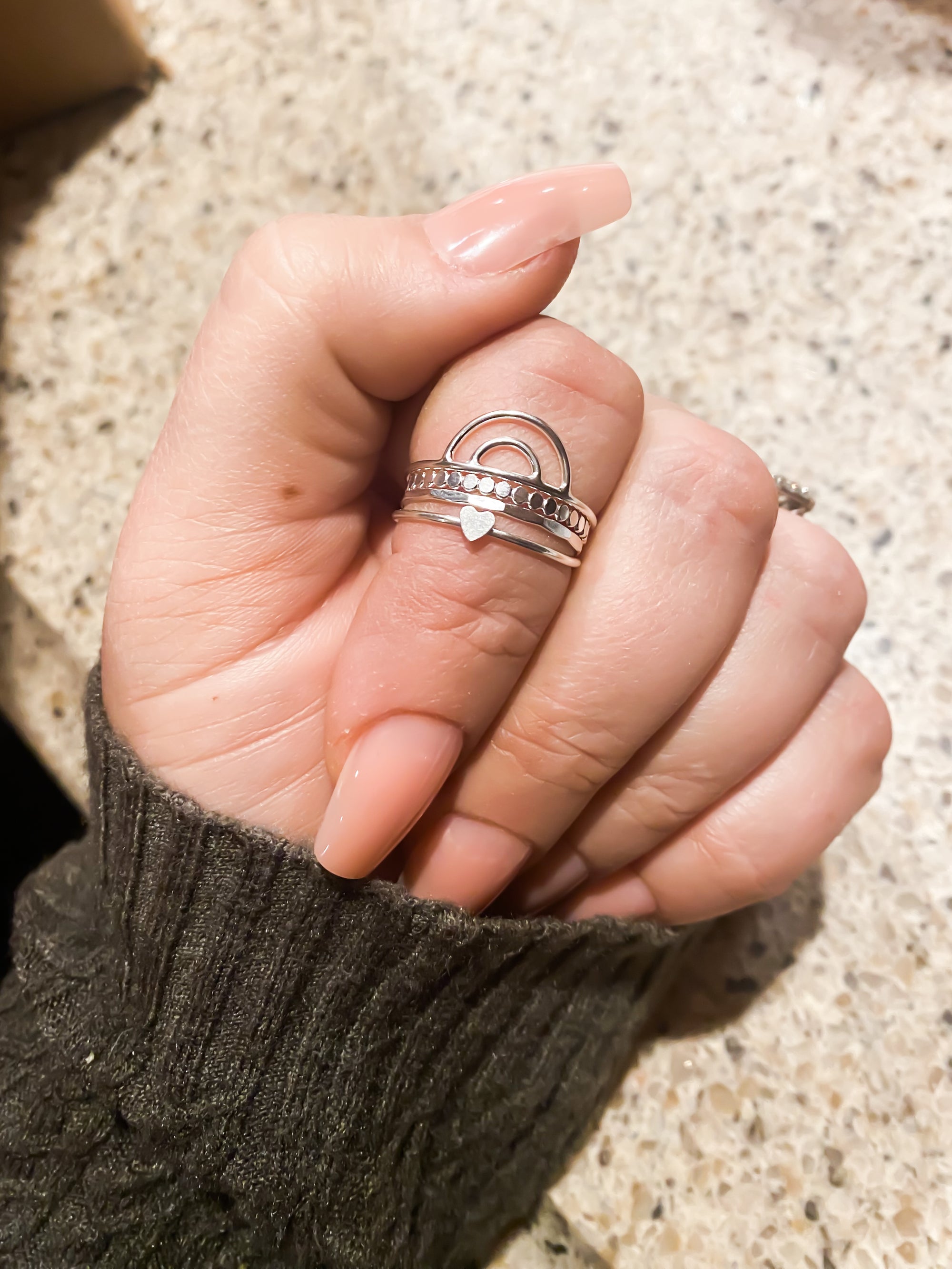 Dainty Rainbow Stacking Ring