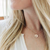 Words By Heart:Personalized Floral Initial Disc Necklace:Asheville, NC