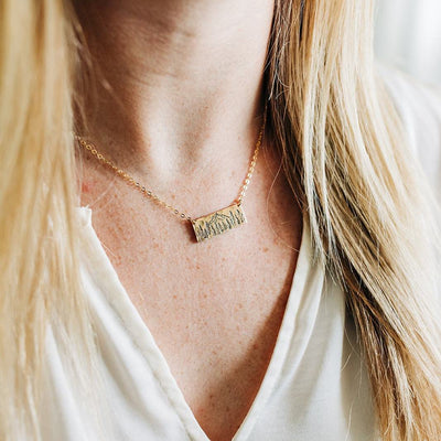 Words By Heart:Landscape Scene Necklace:Asheville, NC