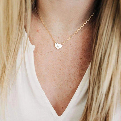 Words By Heart:Dainty Heart Necklace:Asheville, NC
