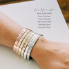 Words By Heart:Saltwater Heals Everything (with waves), Cuff Bracelet:Asheville, NC