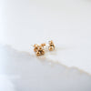 Trinity Cluster Gold Post Earrings