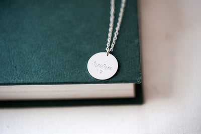 Mama 1/2" Disc Necklace