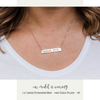 Words By Heart:Faith Can Move Mountains, Standard Horizontal Bar Necklace:Asheville, NC