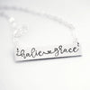 Names with Heart-Link Bar Necklace