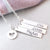 Words By Heart:Personalized Vertical Bar Necklace with Heart Charm:Asheville, NC