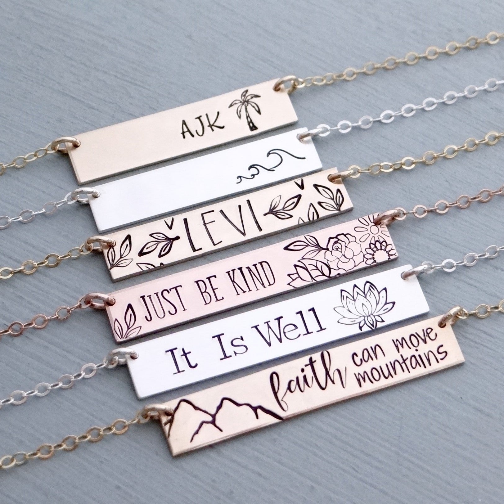 Create Your Own Personalized Bar Necklace