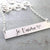 Words By Heart:Je T'aime - I Love You in French, Horizontal Bar Necklace:Asheville, NC