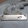 Words By Heart:Ichthus, Horizontal Bar Necklace:Asheville, NC