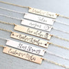 Words By Heart:Create Your Own Personalized Bar Necklace:Asheville, NC