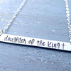 Words By Heart:Daughter Of The King (with cross), Large Thin Horizontal Bar:Asheville, NC
