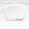 Words By Heart:Mama, Horizontal Bar Necklace:Asheville, NC