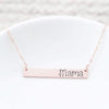 Words By Heart:Personalized Mama/Aunt/Grandma Horizontal Bar Necklace:Asheville, NC