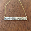 Celestial Name Necklace Personalized Name Initials with Moon Sun and Stars
