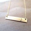 Words By Heart:Music Note, Horizontal Bar Necklace:Asheville, NC