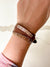 North Carolina Bound Double Wrap Leather Bracelet