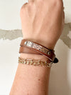 North Carolina Bound Double Wrap Leather Bracelet