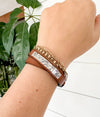 Baking Love Double Wrap Leather Bracelet