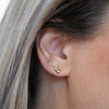 Trinity Cluster Gold Post Earrings