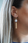 Treasure Chest Hammered Gold + Pearl Earrings