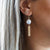 Treasure Chest Hammered Gold + Pearl Earrings