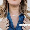 Words By Heart:Je T'aime - I Love You in French, Horizontal Bar Necklace:Asheville, NC