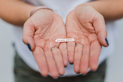 Calligraphy Font Personalized Bar Necklace